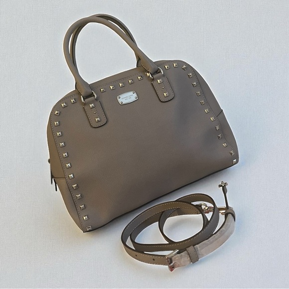 Michael Kors studded satchel purse - Picture 1 of 5